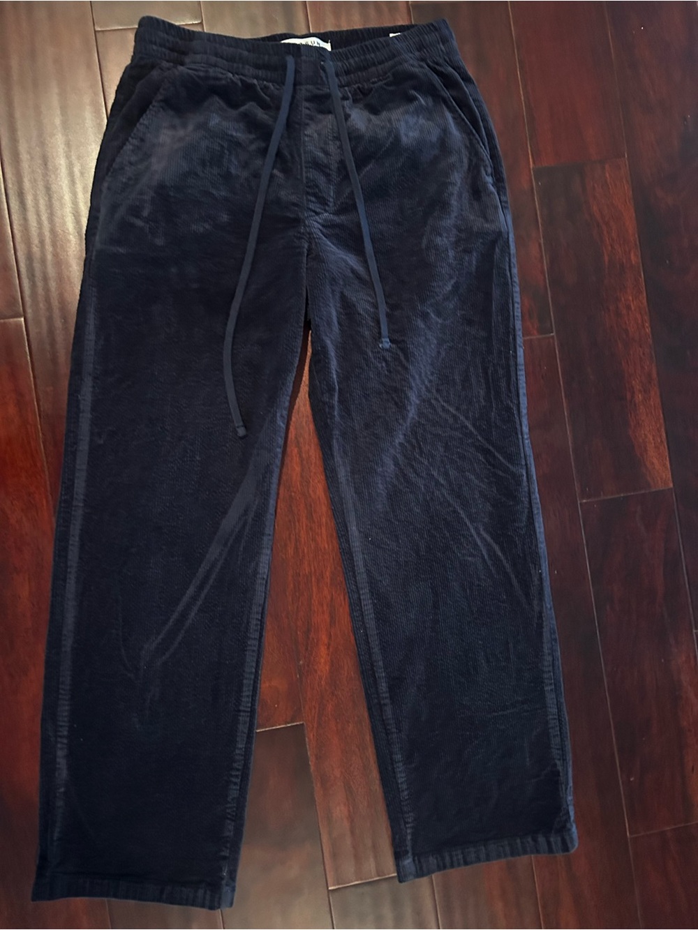 PacSun Men's Navy Corduroy Drawstring Pants